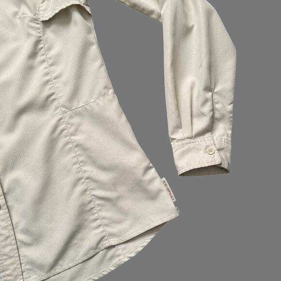 ExOfficio Insect Shield Tan Khaki LS Button Up Shirt Women’s XS GUC - Picture 2 of 6